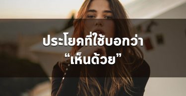 ประโยคที่ใช้บอกว่าเห็นด้วย