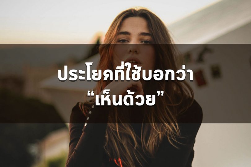 ประโยคที่ใช้บอกว่าเห็นด้วย